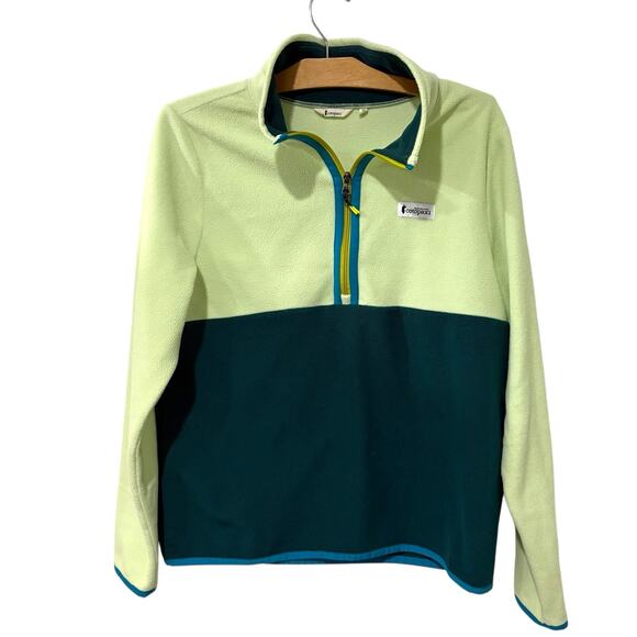 Cotapaxi | Fleece Amado Pullover 1/2 Zip Green Long Sleeve Colorblock Size Large - Picture 1 of 7